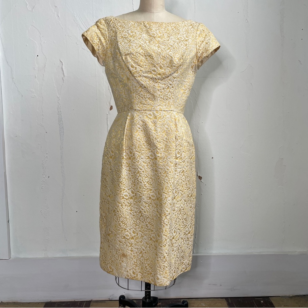 Vintage 1950s 1960s Wiggle Dress and Jacket Set by Mardi Gras New York